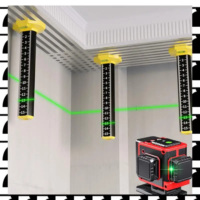 

A44U 4Pcs Leveling Artifact Ceiling Leveling Double-Sided Ruler Equal Height Ruler Gradienter Stick Wall Lay Floor Tiles Tool Du