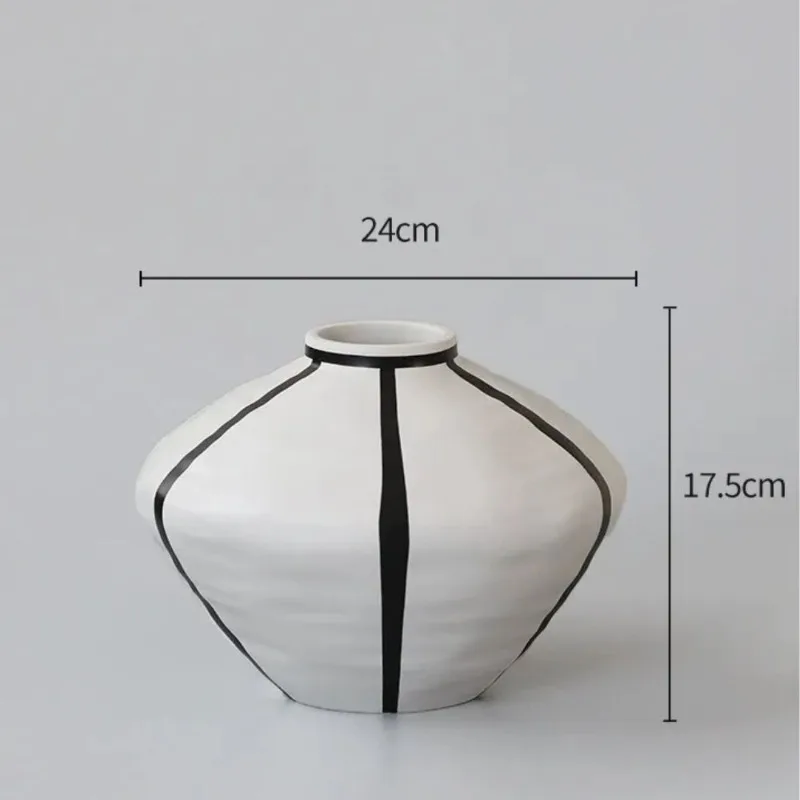Modern minimalist style white ceramic vase desktop flower decoration living room home