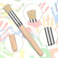 3/6/12/18pcs Stencil Paint Brushes Set Bristle Hair Wooden Handle Perfect for DIY Crafts Watercolor, Oil, and Acrylic Painting 4