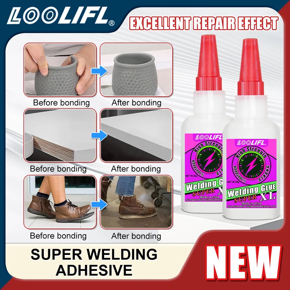 LOOLIFL 50g غراء إصلاح قوي متعدد الوظائف لحام غراء زيتي عالي القوة مقاومة عالية للحرارة غراء قوي سريع البلاستيك الخشب السيراميك معدن عامل لحام