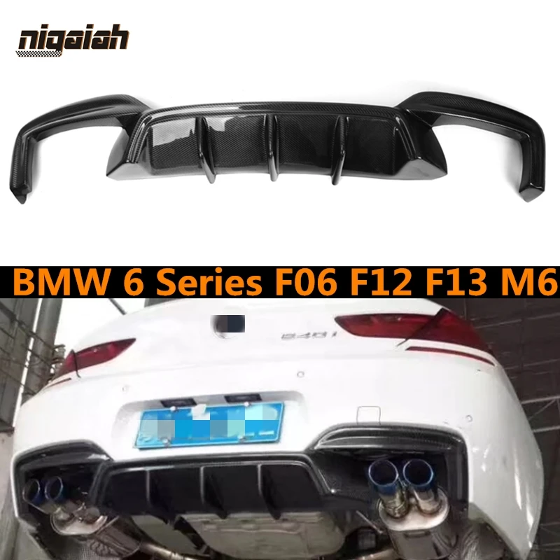 

MP Style 6 Series Carbon Fiber Car Rear Bumper Diffuser Spoiler for BMW F06 F12 F13 M6 M Tech M Sport 2013 - 2016