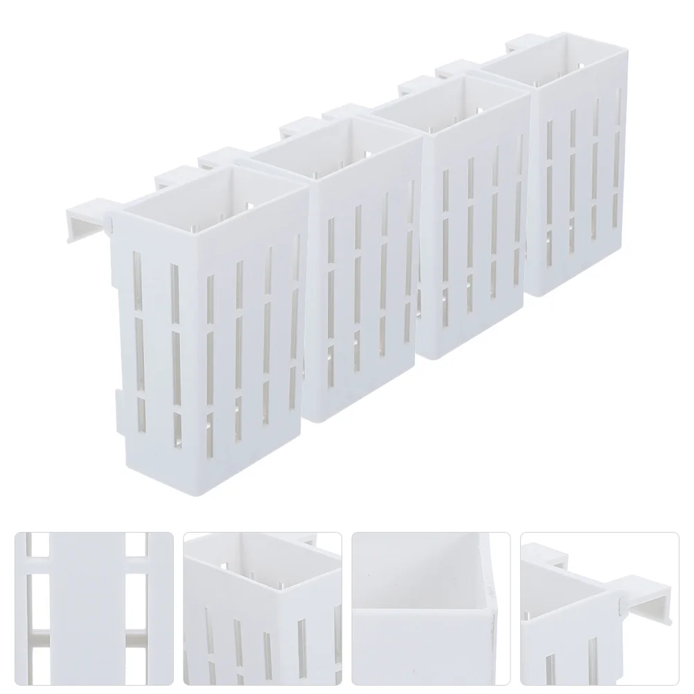4 Pcs Water Plant Stand Aquatic Holder with Holes Hanging Pot for Aquarium Bracket Fish Tank Plastic