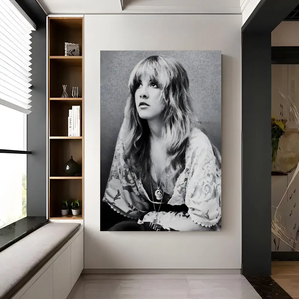musician rock Stevie Nicks Poster Trendy Aesthetic Self-Adhesive Wall Poster Room Decor for Bedroom & Dorm