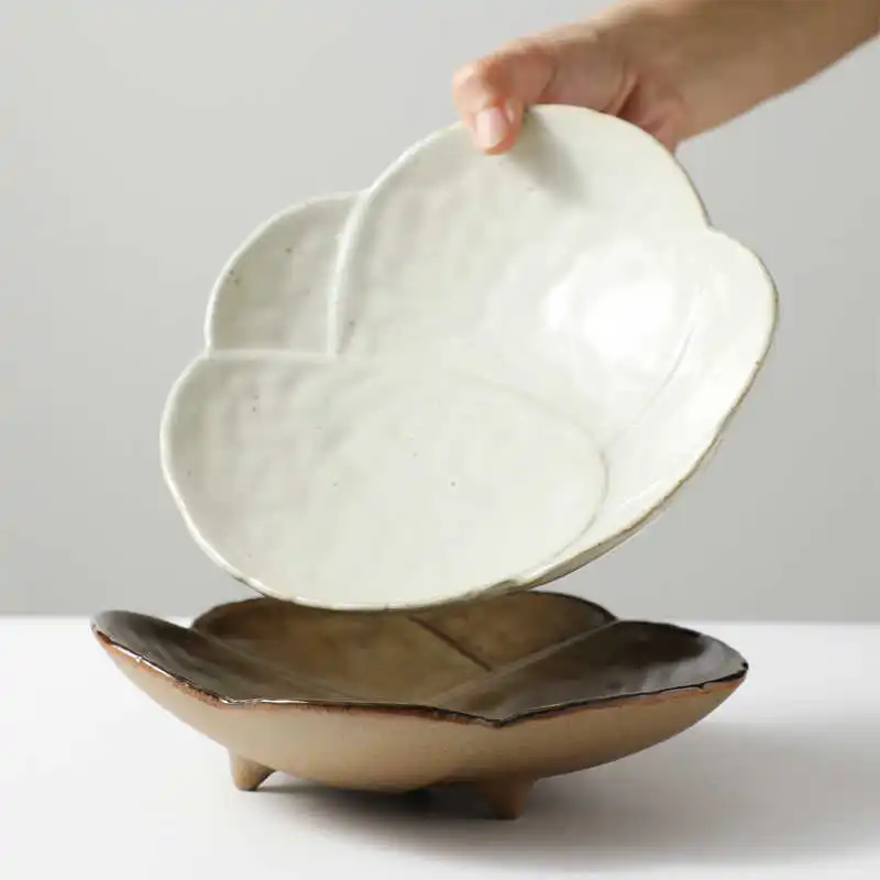 

Керамическая тарелка с фруктами, десертный поднос для закусок, конфет, сухих фруктов, кондитерских изделий, чаепития, посуда