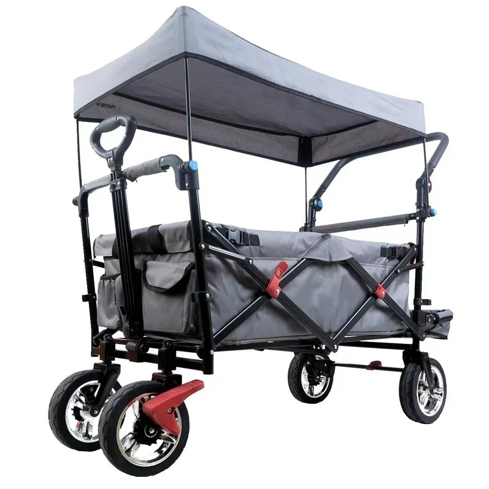 Hand-pushed camper Heavy duty folding trolleys are suitable for a variety of outdoor scenarios Collapsible wagon