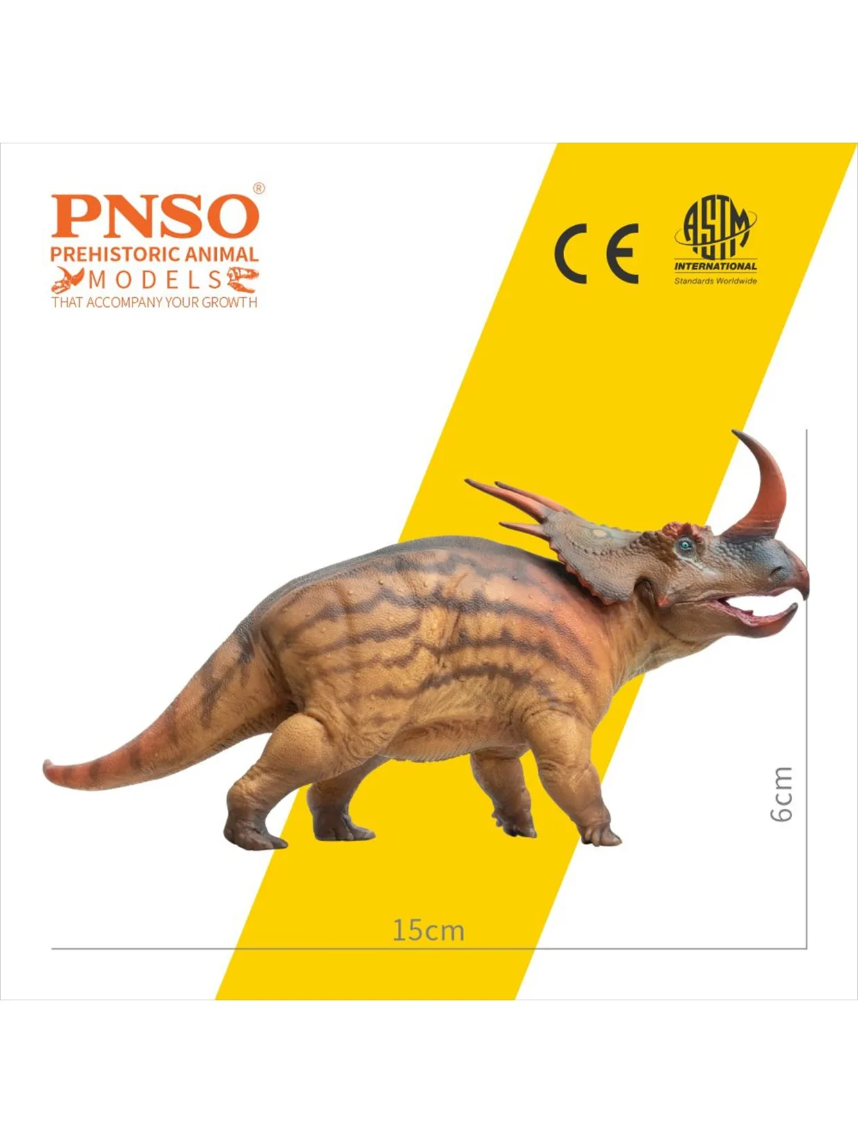 PNSO 88 Stellasaurus Ancellae Stella Model Ceratopsidae Dinosaurus Prehistorische Dierenfiguur Collectie Scène Decor Verjaardagscadeau