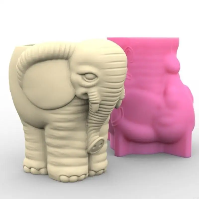 Planter Silicone Mold Elephant Flower Pots Epoxy Resin Mould for DIY