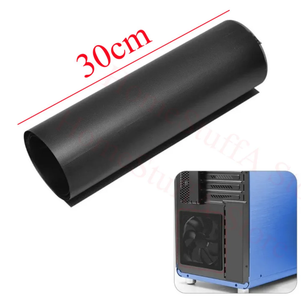 1M PVC Dustproof Computer Mesh DIY 30CM Casis Dustproof Cover Filter Network Net Untuk Speaker Fan Cooler Case Clean Putih Hitam