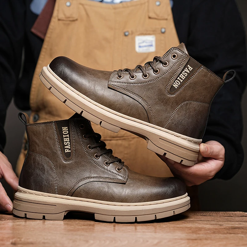 

Ankle Boots for Men Ankle Men's Fashion Classic Casual Oxford Style Shoes Hiking Classic Shoes for Men Fashion Boots Brown Tie