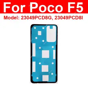 Bilashmart Xiaomi Pocophone POCO F5 Back Battery Cover Adhesive Glue Tape with Camera Lens Sticker Repaclement