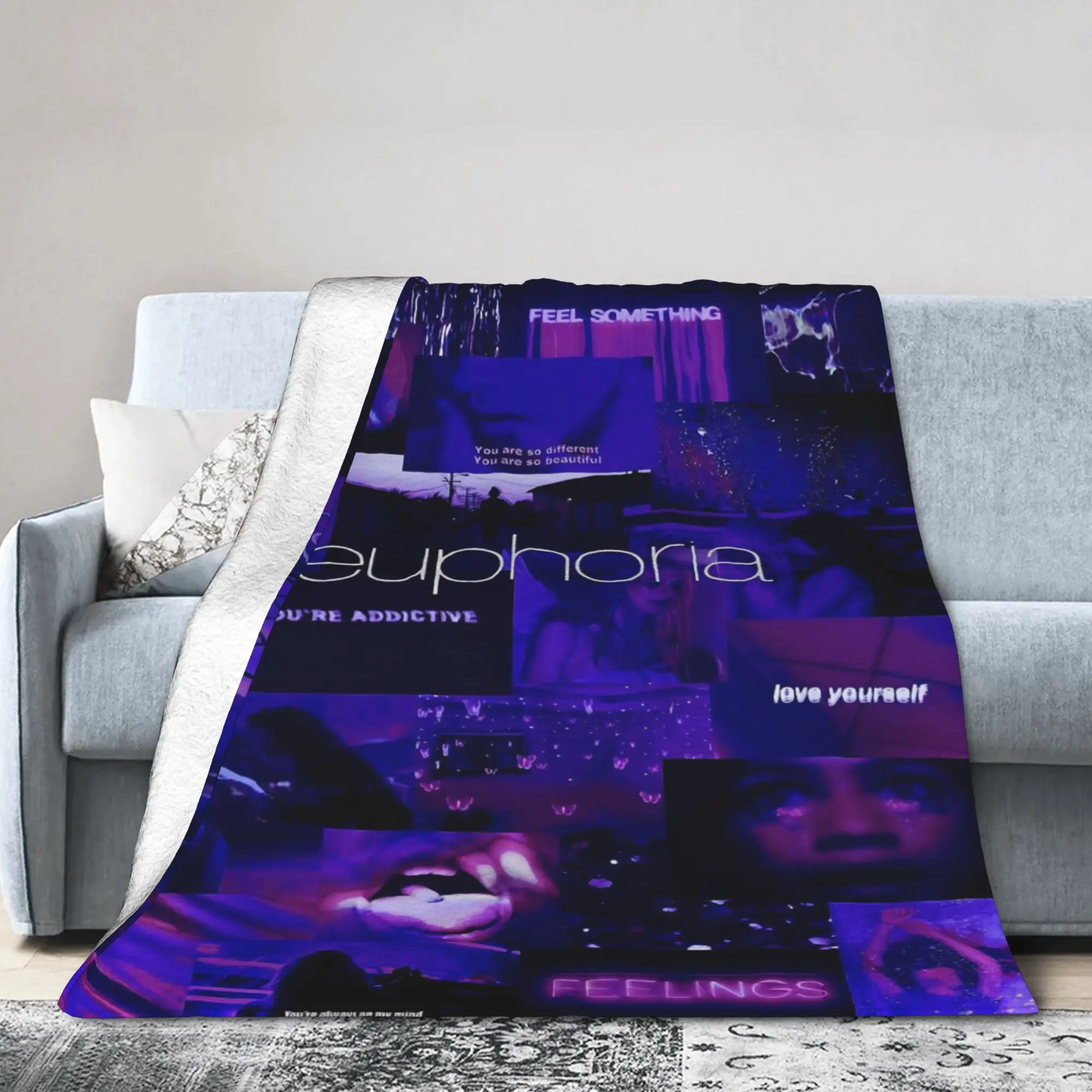 Nouvelle arrivée Euphorias Season 3, couverture en polaire ultra-douce, couverture relaxante, lavable en machine