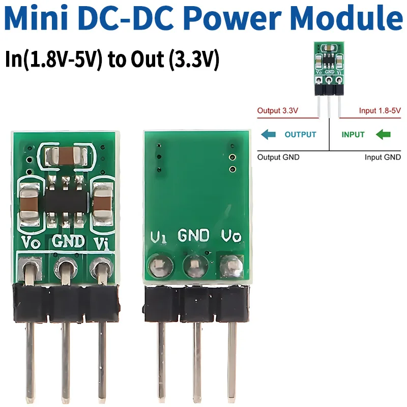 1PCS Mini 1.8V 3V 3.7V 5V to 3.3V Boost & Buck Low Noise Regulated Charge Pump 2 in 1 DC/DC Converter