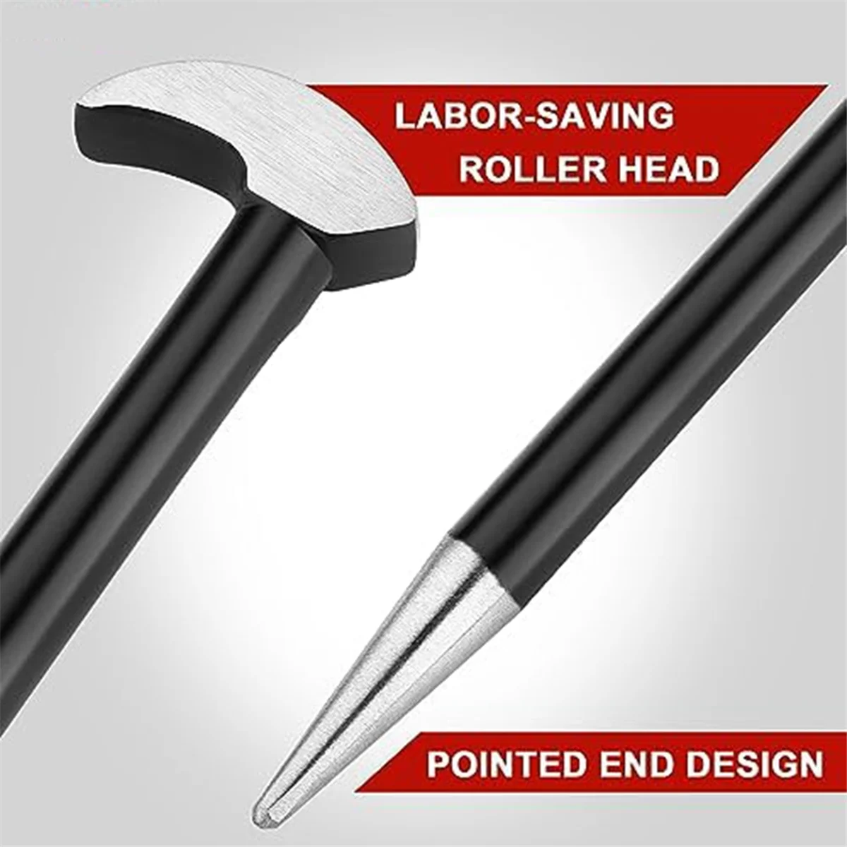 Rolling Head Pry Bar Set Dames Voet Mechanische Pry Bar, Auto Pry Bar, Hiel Hendel 6 Inch 12 Inch 16 Inch, 3 STUKS