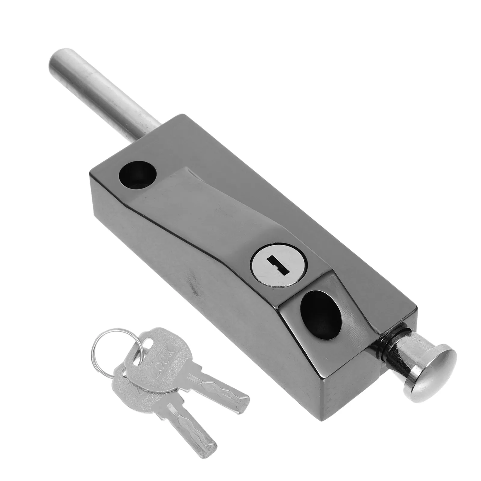1Set Spring Loaded Latch Lock Surface Mounted Floor Spring Bolt for Sliding Hinged Revolving Doors Commercial Residential