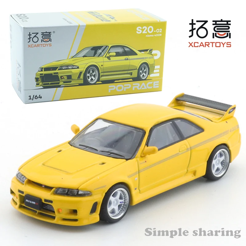 

XCARTOYS POP RACE 1/64 S20-02 Nissan GT-R Nismo 400R, литые под давлением модели автомобилей из металлического сплава, коллекционная игрушка, подарок
