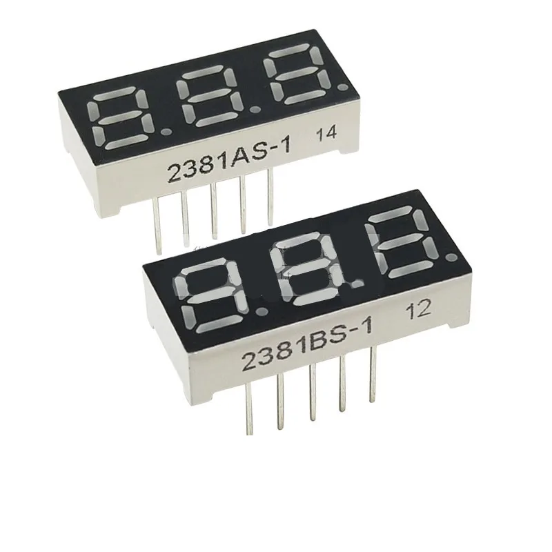 2PCS 0.28 Inch 3Bit Digital LED Tube Red Common Anode/Cathode 2381AS/AH 2831BS/BH NEW