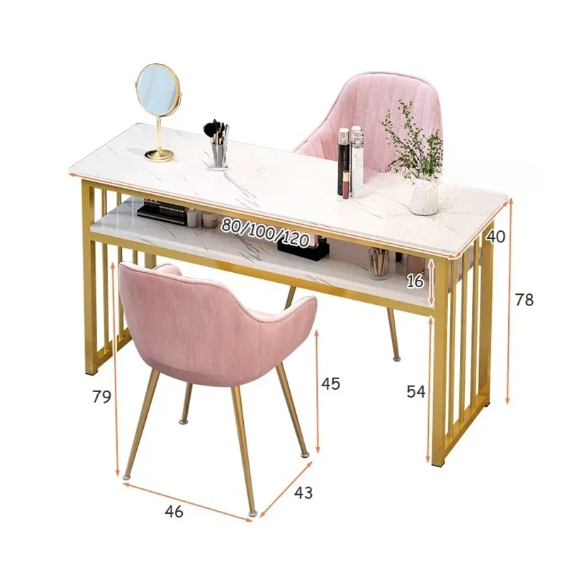 Nail Chair Portable Table Manicure Salon Station Pink Furniture Beauty Professional Aesthetic Desk Nails Designer