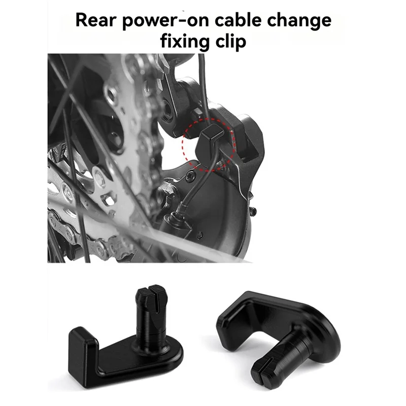 XSXS-For Di2 For R7150 R8150 R9250 Road Bike 12S Rear Derailleur Electric Wire Fixing Buckle Clip Bicycle Cable Clips 2Pcs