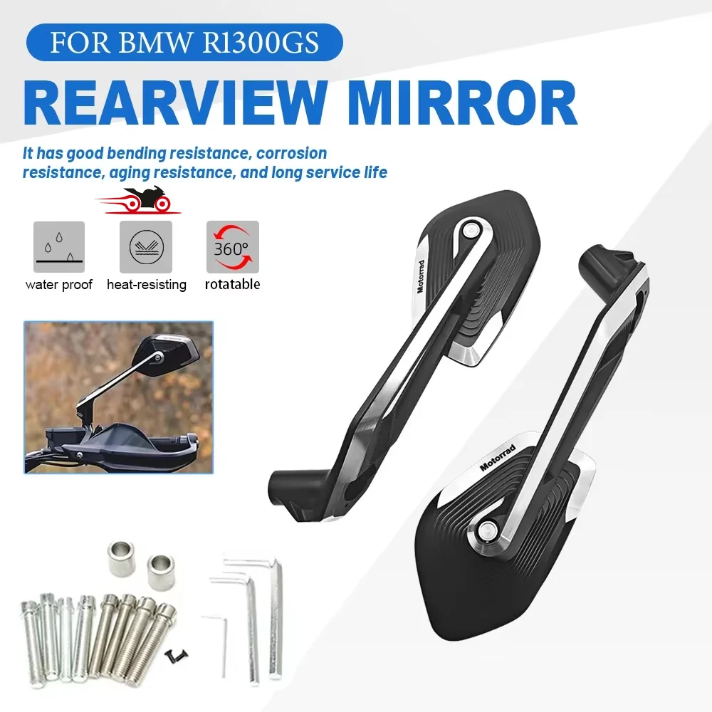 

Motorcycle Side Rearview Mirror For BMW R1300GS 2024 R1200 1250 GS ADV F900R G310GS S1000XR Aluminum Adjustable Rear View Mirror