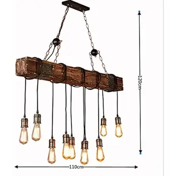 北歐復古工業風LED吊燈,現代家居裝飾,適用於臥室、餐廳、酒吧等場所,可作為天花板吊燈。 10 best sales 工業光澤 - №7