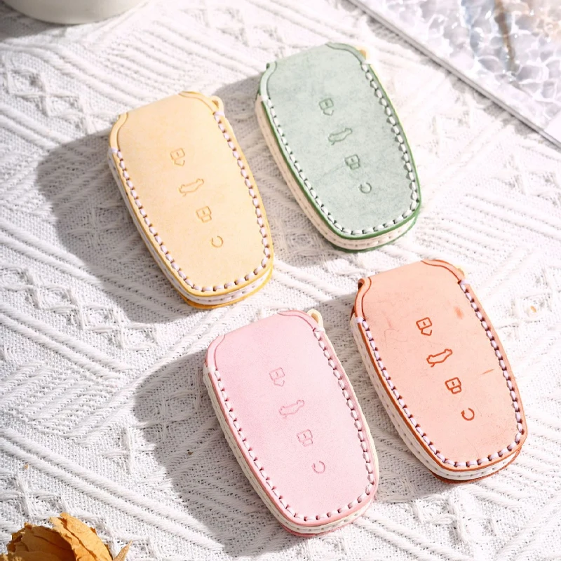 For Great Wall POER Haval Hover H1 H4 H6 H7 H9 F5 F7 H2S GMW Coupe Leather Car Key Case Cover Shell Accessories 4 Bottons