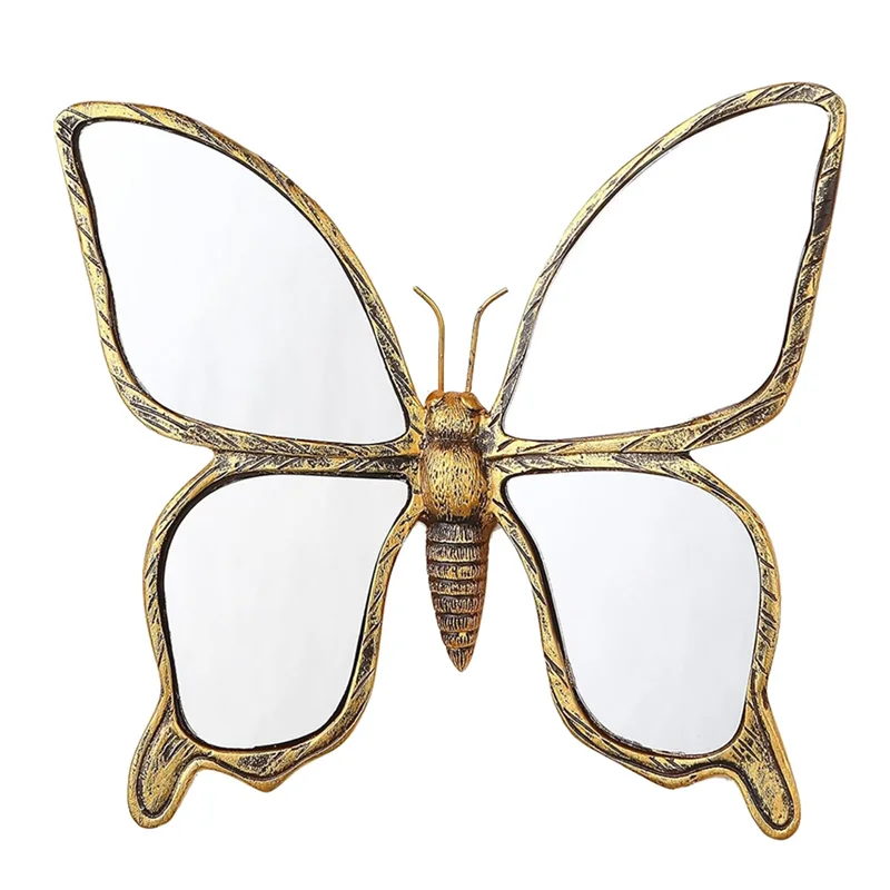 

A25F-Decorative Bug Insects Animals Mirrors Resin Butterfly Glass Wall Decor, Perfect For Victorian And European Themed Homes