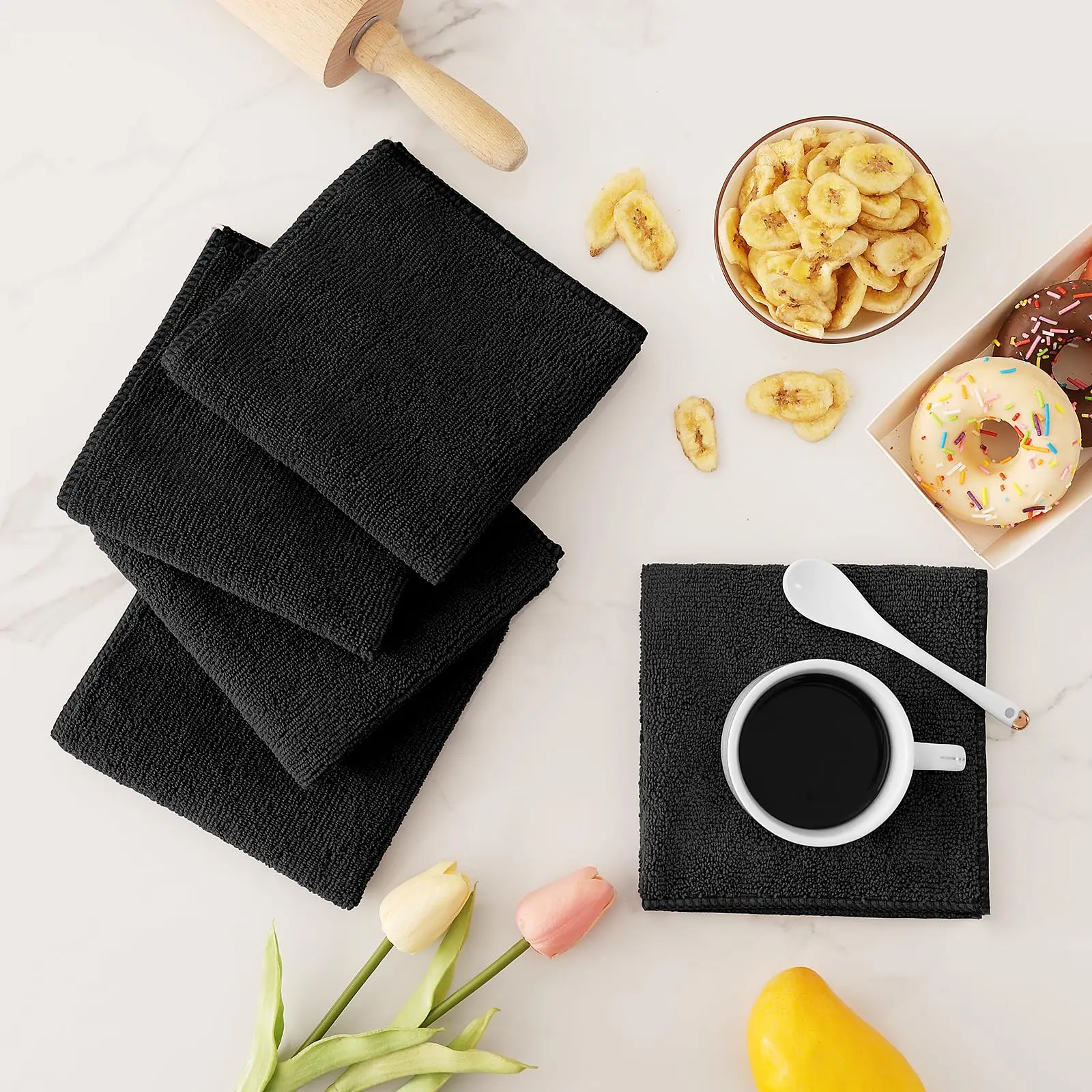 1/6/12Pcs Microfiber Cleaning Cloth Highly Soft and Absorbent Dishcloth Fast Drying Cleaning Rags for Kitchen Window Cars