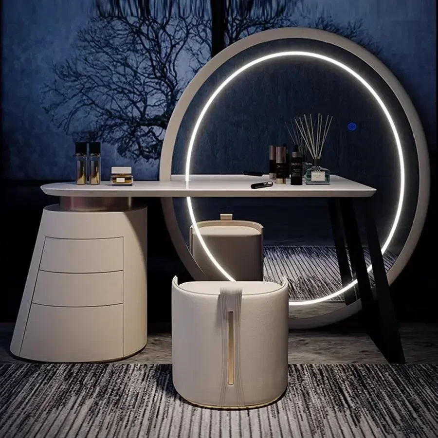 Luxury Drawer Mirror Dressing Table Full Body Chair Nordic Living Room Dresser Table Makeup Vanity Penteadeira Furniture Bedroom