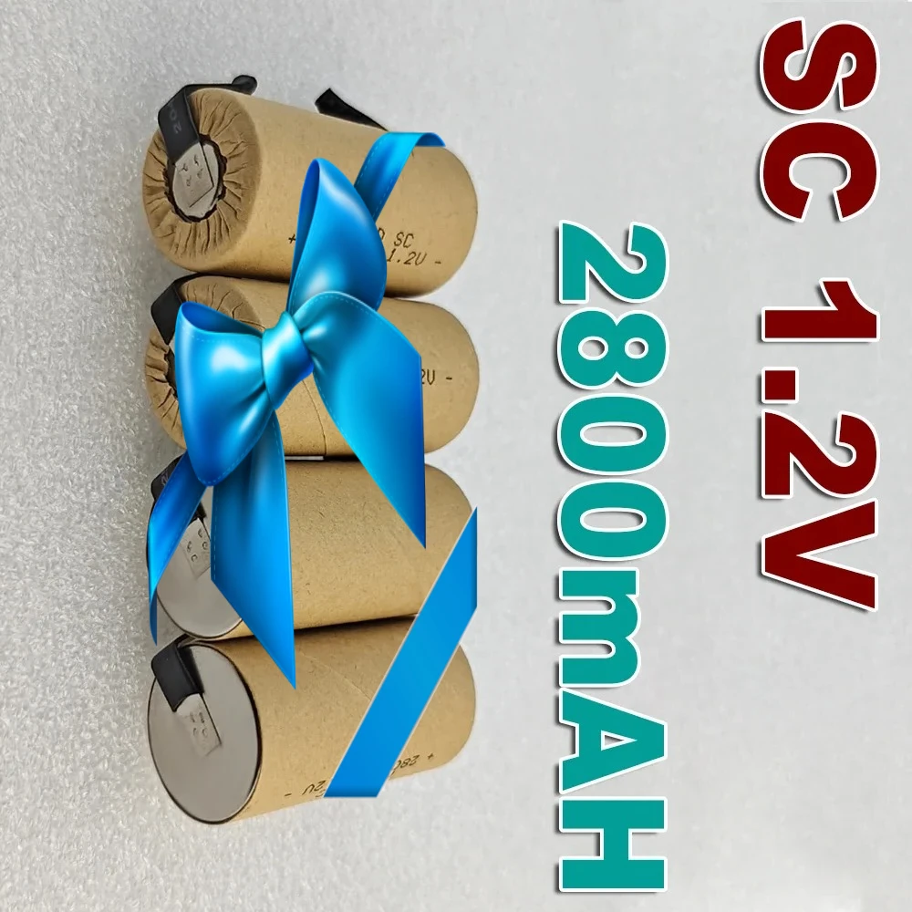 

Original Screwdriver Electric Drill SC Batteries 1.2V 2800mah SC Ni-Cd Rechargeable Battey with Tab Power Tool NiCd SUBC Cells