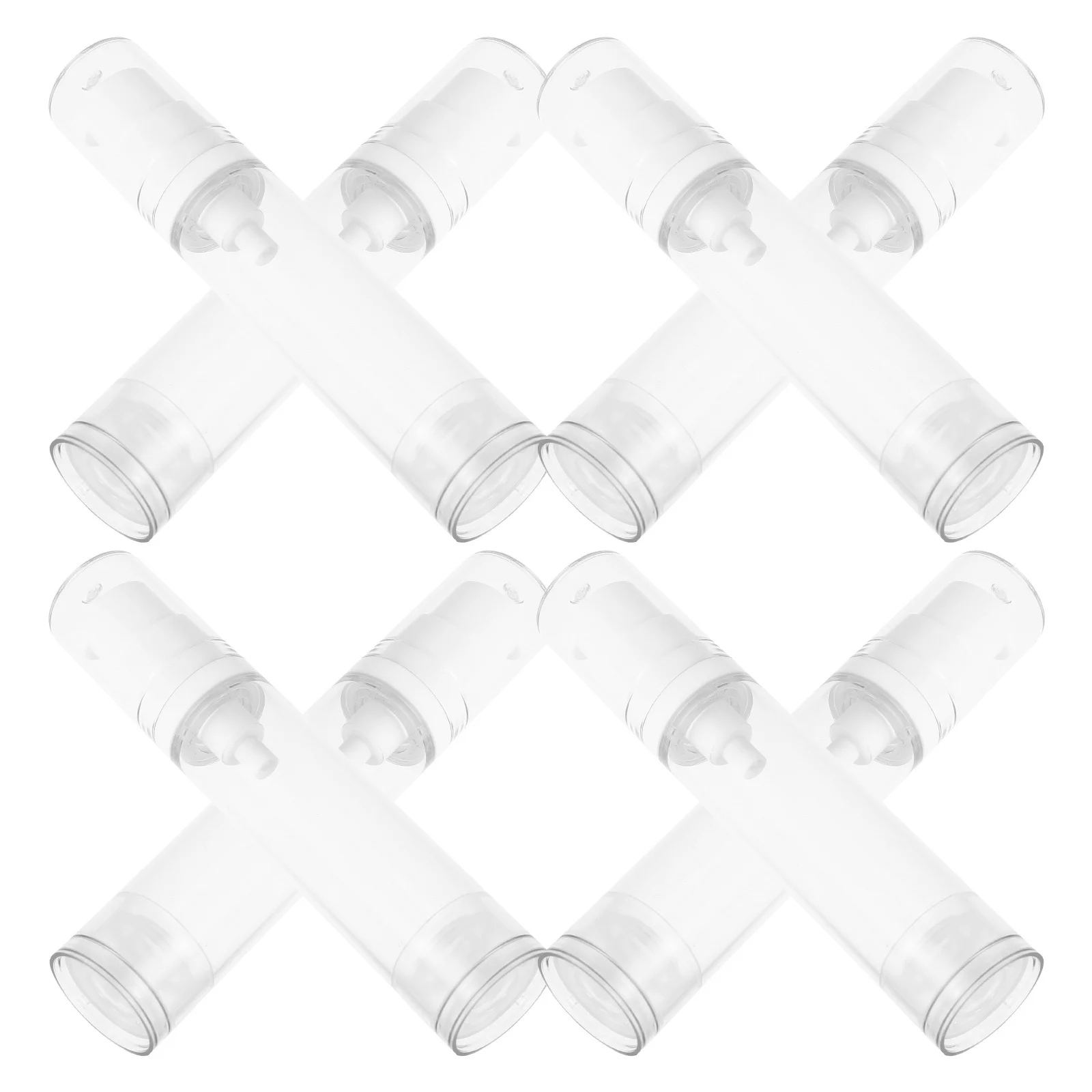 

8Pcs Lotion Sample Bottles Airless Pump Refillable Mini Containers Travel Cream Dispenser Vacuum Small Clear Toiletry Bottles