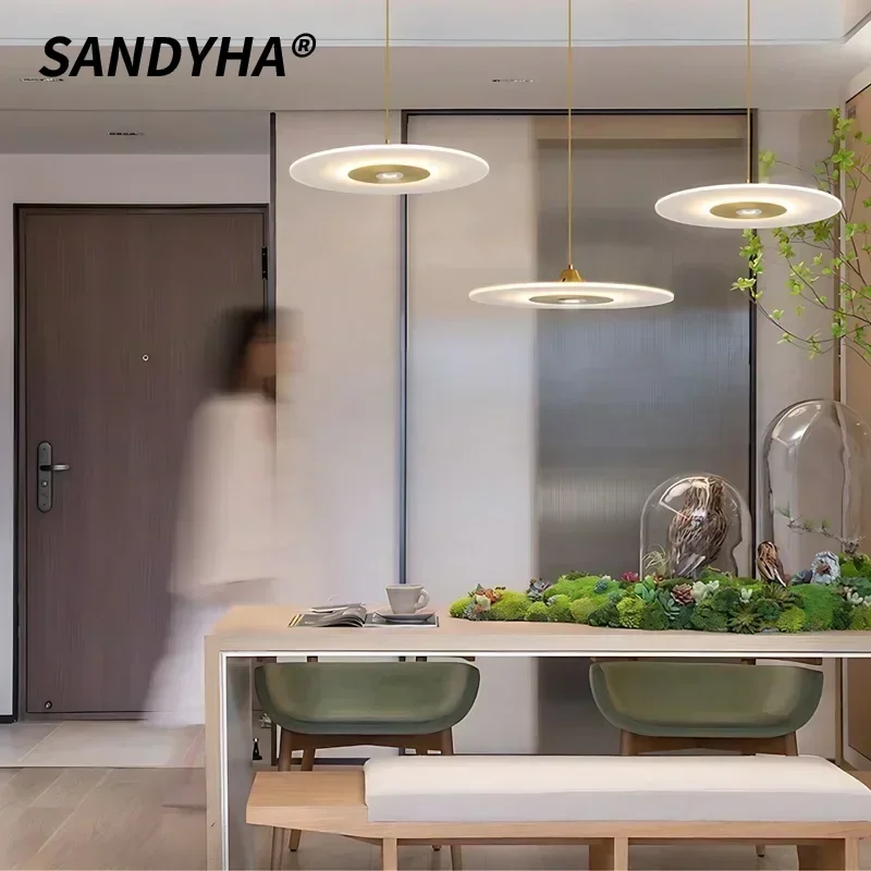 

SANDYHA Modern Pendant Light Simple LED Hanging Lamp for Bar Counter Study Living Room Home Decor Lighting Fixture Chandelier