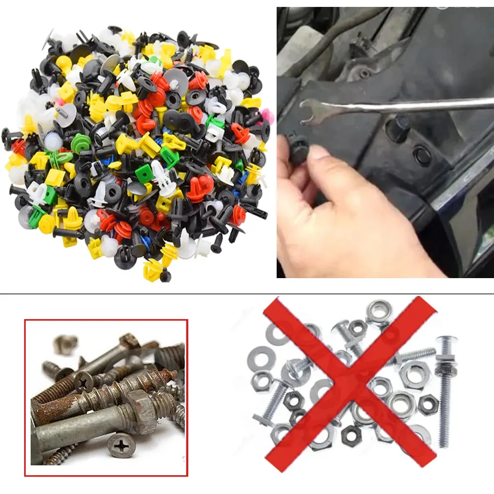 200/400/1000PCS 30 types of automotive universal plastic fasteners mixed set,rivet expansion bolt screws,For fix car parts