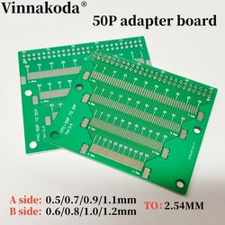 1Pcs FPC/FFC Transfer Board 8 Kinds Spacing 0.5/0.7/0.9/1.1MM 50P TO DIP 2.54MM 0.6/0.8/1.0/1.2MM Double Panel