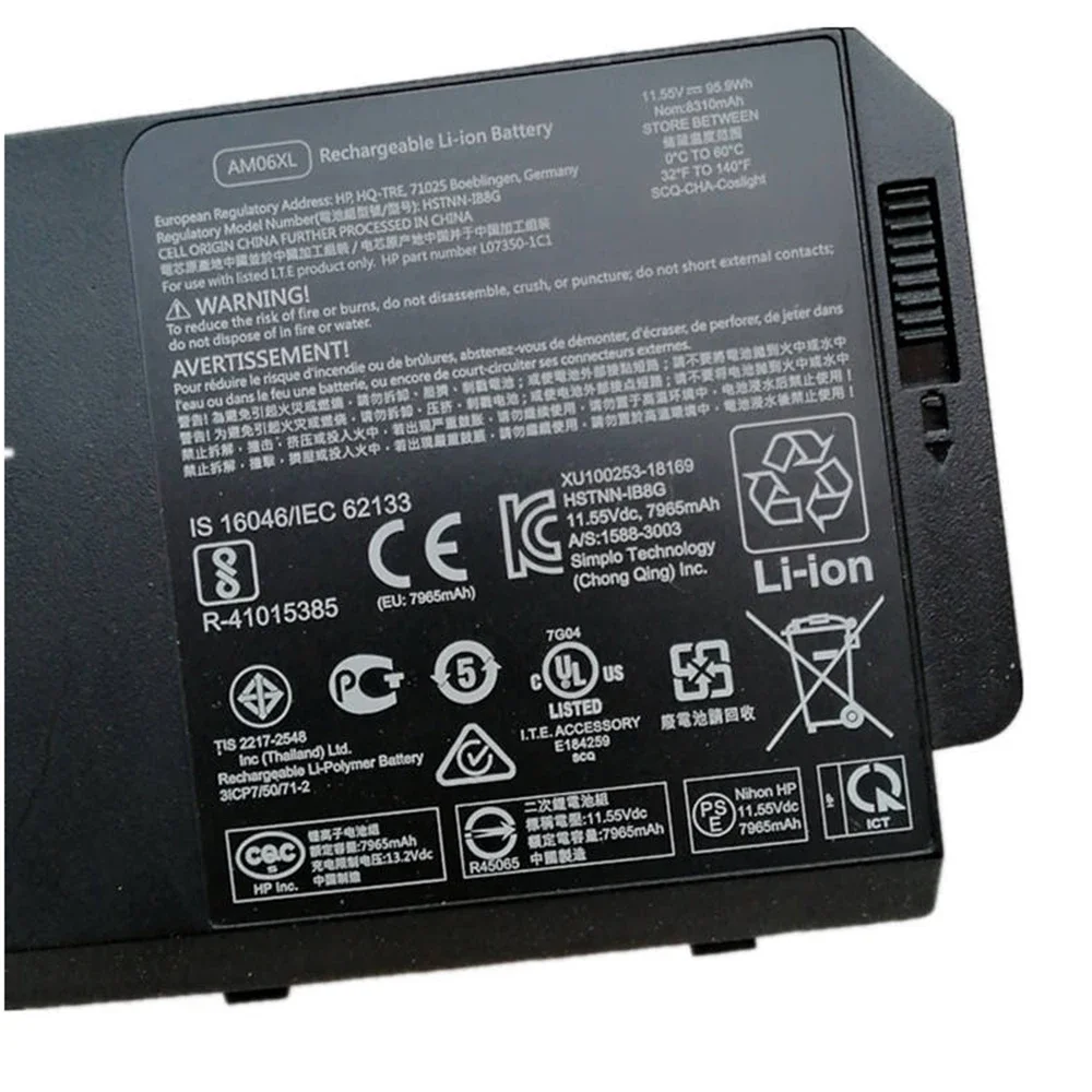 

Brand New Original AM06XL 11.55V 95.9Wh Laptop Battery for HP ZBook 17 G5 G6 L07350-1C1 HSN-Q12C L07044-855