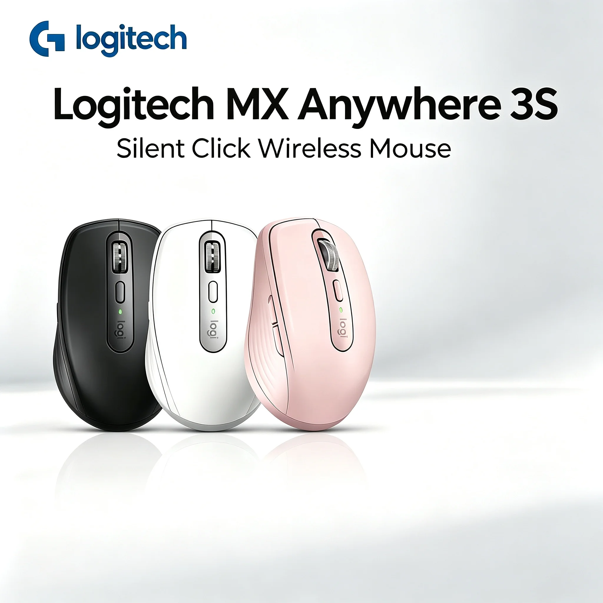 Logitech MX Anywhere 3S Wireless Rechargeable Mice Multi‑Pairing Function Silent Click Ergonomic Office Business Mouse