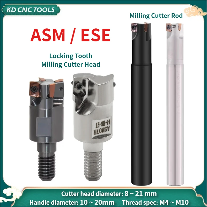 

ESE JD0702 ASM07 Series JDMT070204 JDMT070208 End Mills Holder and Efficient Finishing Milling Cutter Fast Feed Milling Cutter