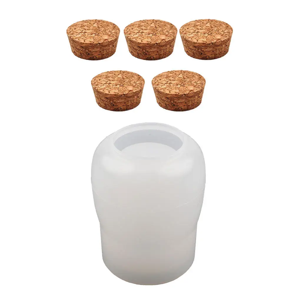

1 Set DIY Silicone Storage Bottle Mold Smooth Surface Handmade Storage Holder Mold for Epoxy Art Craft Decoration Casting