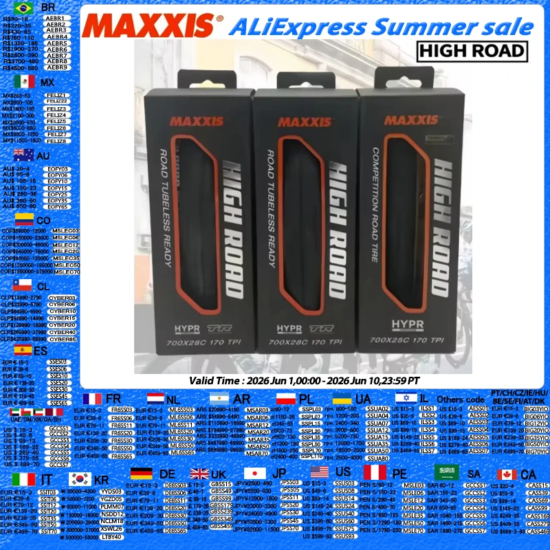 

MAXXIS HIGH ROAD 28X25 700X25 28 32C SL 700X23 25 28C For Road Bike e-bike Bicycle Anti Puncture Folding Tire