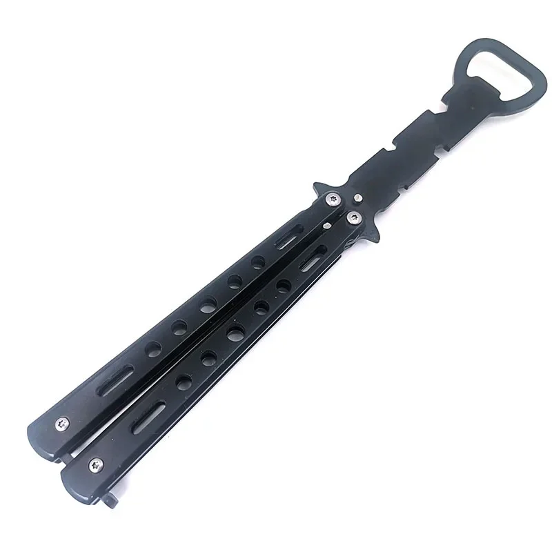 Foldable Butterfly Knife Trainer Transformable Blunt Balisong Pocket Trainer Stainless Steel Outdoor Training Tool for Game - Image 5