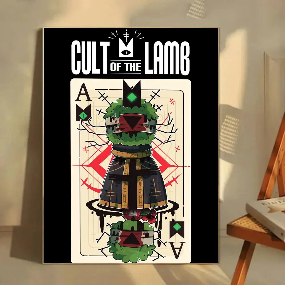 C-Cult Of The Lamb Game Poster Poster HD  Waterproof Wall Sticker Bar Living Room Decor Gift view 5