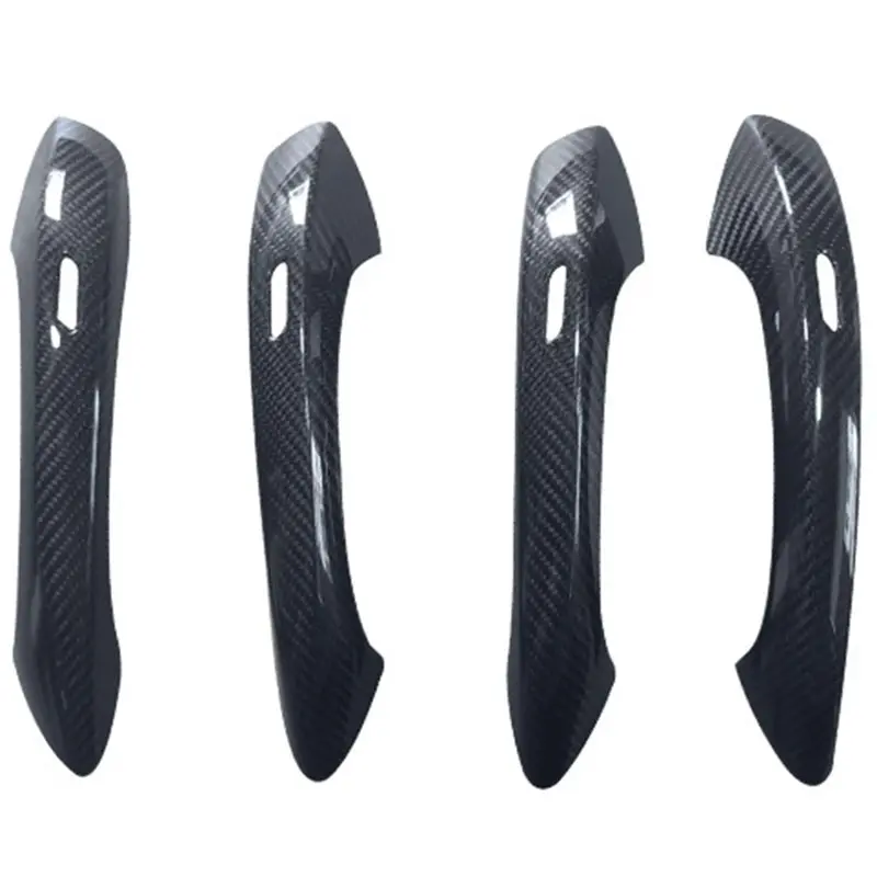 A20K-For Panamera 971 2018-2022 4Pcs/Lot Rear Carbon Fiber Exterior Door Handle Cover Trim Set