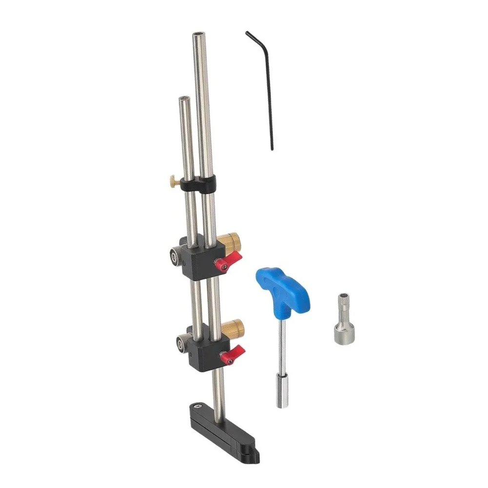 Track Saw Repeat Stop Adjustable Aluminum Fence With Dual-rod Guide Rail For Track Saw Systems Adjustment Process Stop Position