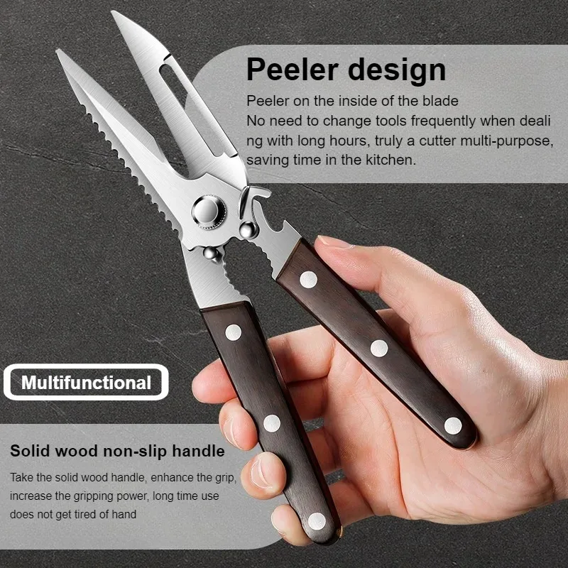 

Kitchen Scissors Multi functional Household Strong Scissors for Chicken, Duck, Goose Bones, Food Grade