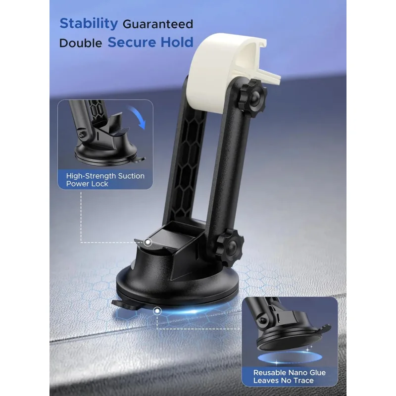 

Car, Safety Keep Dashboard Mount Kit with Adhive Suction Base and Angle Adjustle