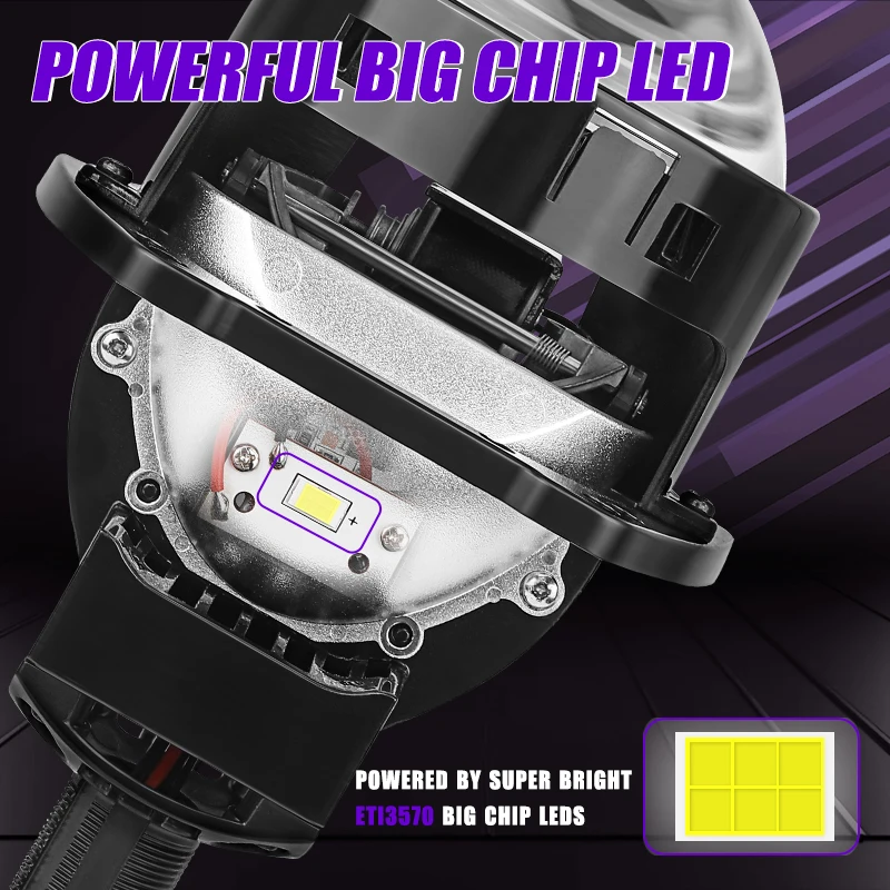 100 واط 3.0 بوصة ثنائية led عدسة 20000LM العارض العدسات H4 H7 9005 9006 LED العلوي ل Hella 3R G5 مرحبا لو مصباح تصفيف السيارة التحديثية