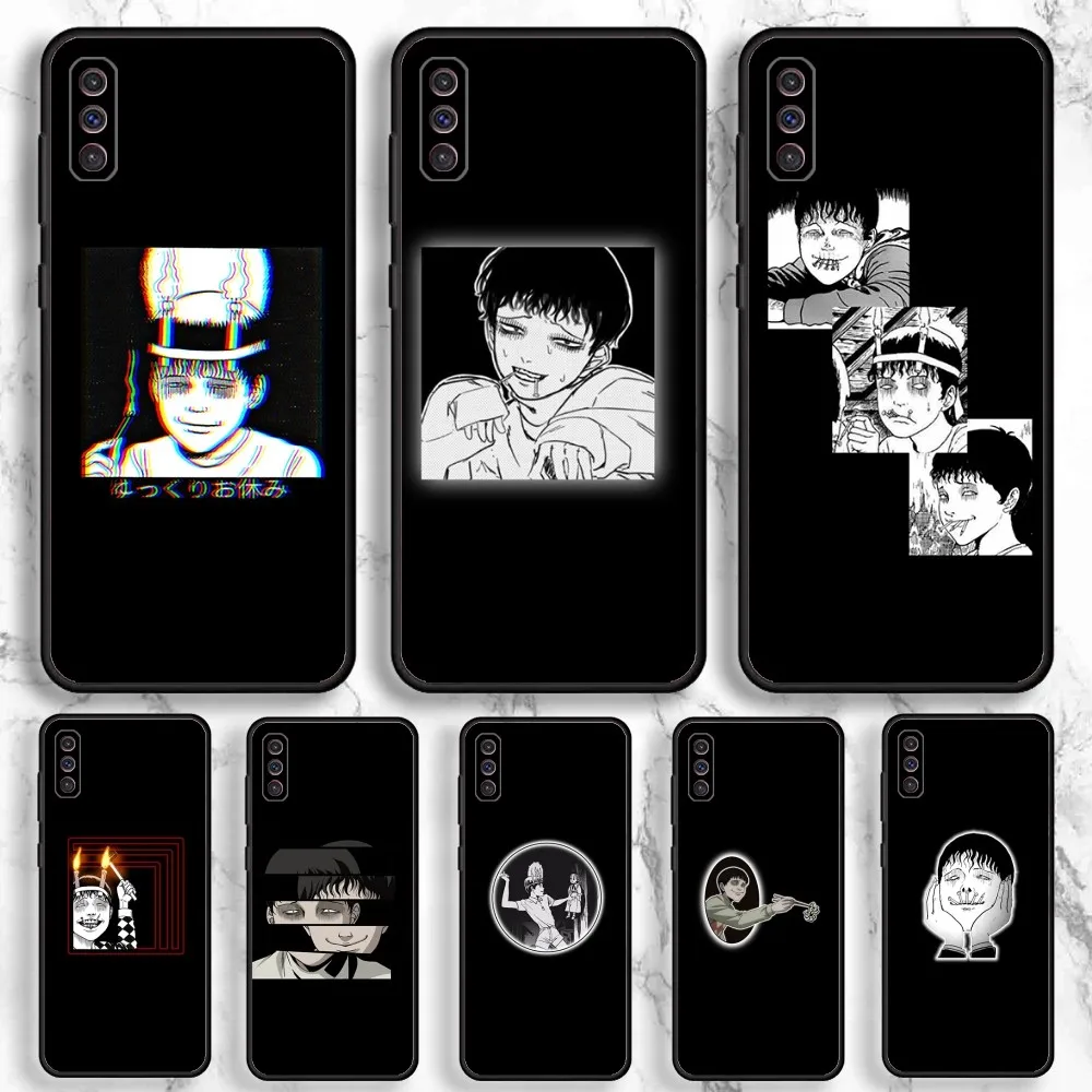 Junji ito Comic Souichi Tsujii Phone Case For Samsung Galaxy A13,A21s,A22,A31,A32,A52,A53,A71,A80,A91 Soft Black Phone Cover