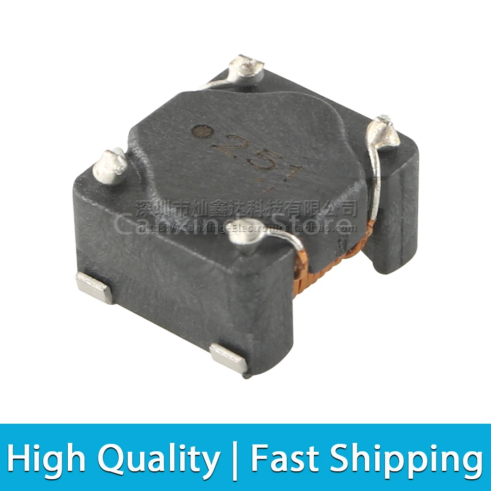 

5pcs 744272251 SMT Common Mode Choke Inductor Inductance 250uH 2A EMI Filter Noise Supression 9x10x6.5