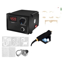 LCD Wood Burner Adjustable Temperature Digital Display Pyrography Machine Burning Wood Crafts Tool Soldering Iron Kit