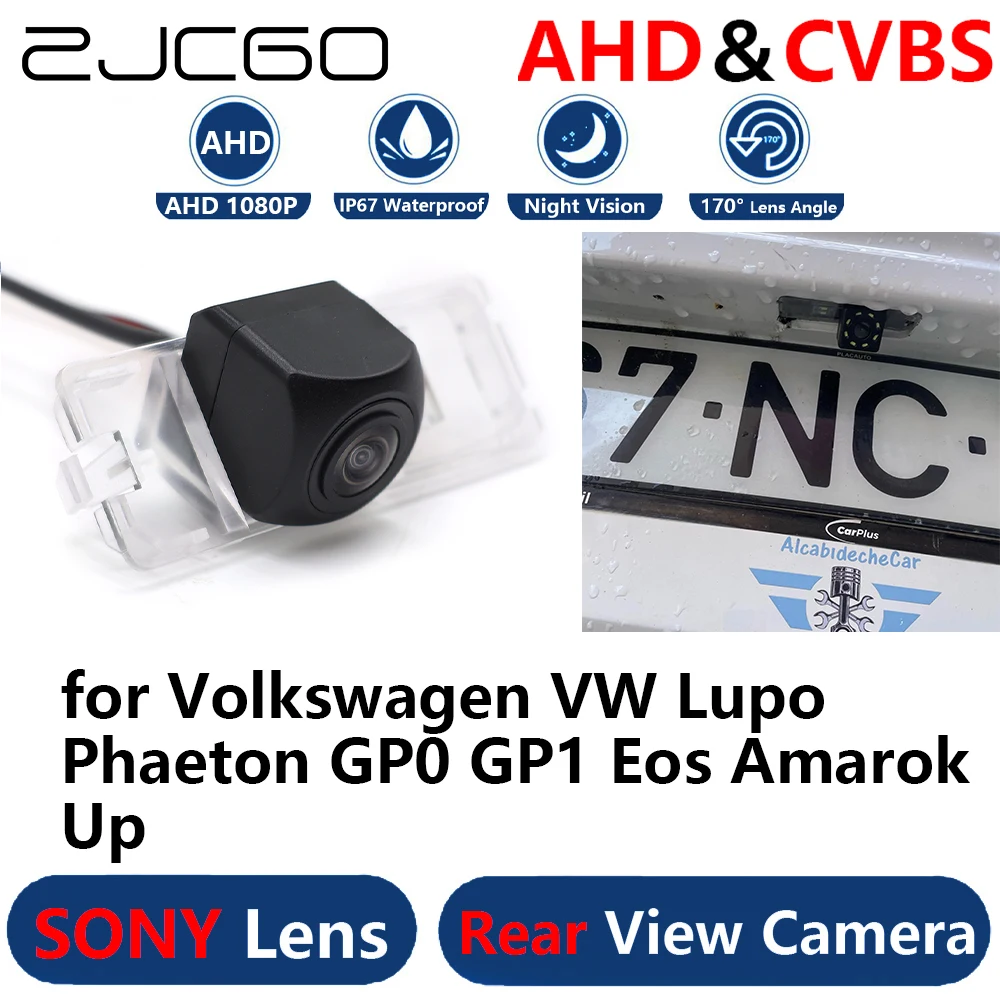 

ZJCGO AHD 1080P Parking Backup Reverse Reversing Rear view Camera for Volkswagen VW Lupo Phaeton GP0 GP1 Eos Amarok