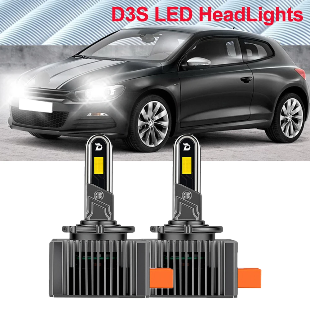 Canbus No Error Neuer LED-Scheinwerfer D3S D3R 20000LM 200W Hochleistungslampen mit Lüfter CSP-Chip Autolichter 6000k